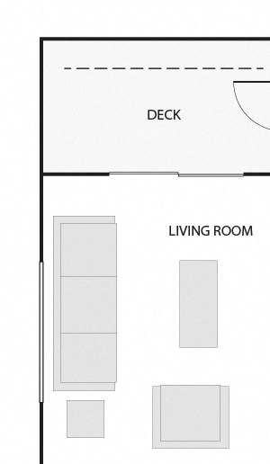 C - 2 Bedroom 2 Bath Floor Plan Layout - 1109 Square Feet